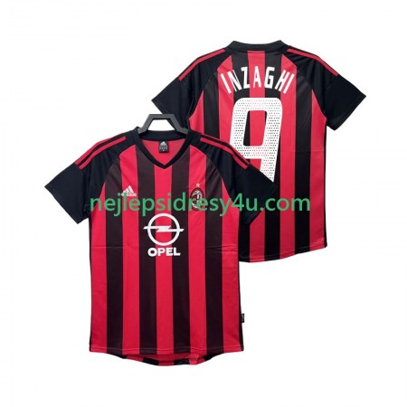 Fotbalový Dres AC Milán INZAGHI 9 2003 Retro Domácí 2002